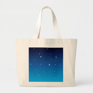 Deep Blue Starry Night Sky Jumbo Stoffbeutel