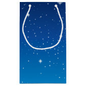 Deep Blue Starry Night Sky Kleine Geschenktüte (Rückseite)