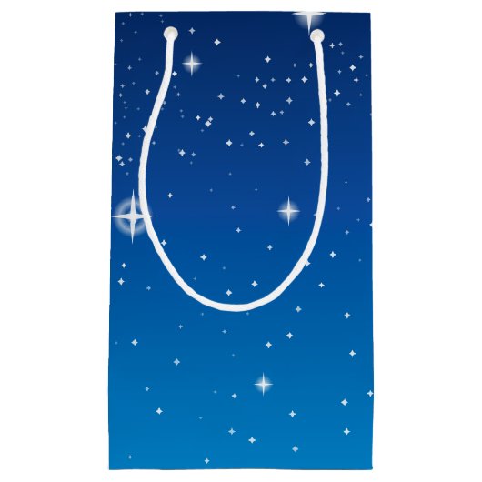 Deep Blue Starry Night Sky Kleine Geschenktüte (Vorderseite)