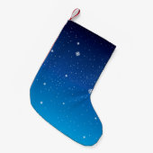 Deep Blue Starry Night Sky Kleiner Weihnachtsstrumpf (Vorderansicht (hängend))