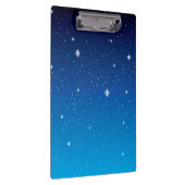 Deep Blue Starry Night Sky Klemmbrett (Rechts)