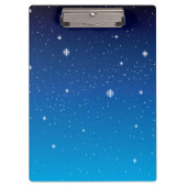 Deep Blue Starry Night Sky Klemmbrett (Vorderseite)