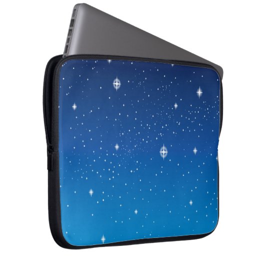 Deep Blue Starry Night Sky Laptopschutzhülle (Vorne Rechts)