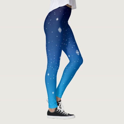 Deep Blue Starry Night Sky Leggings (Rechts)
