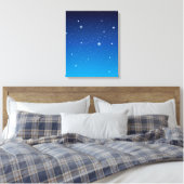Deep Blue Starry Night Sky Leinwanddruck (Insitu (Schlafzimmer))