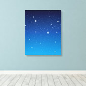 Deep Blue Starry Night Sky Leinwanddruck (Insitu (Holzboden))