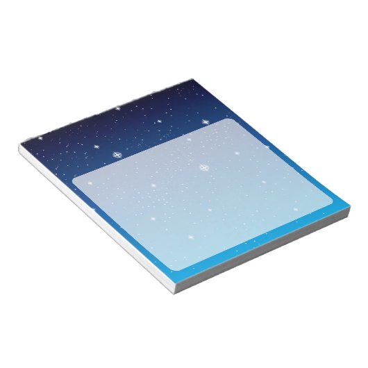 Deep Blue Starry Night Sky Notizblock (angewinkelt)