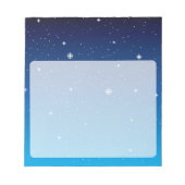 Deep Blue Starry Night Sky Notizblock (Vorderseite)
