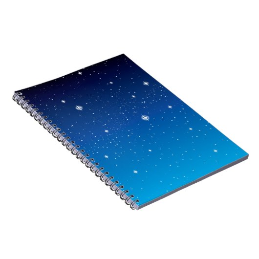 Deep Blue Starry Night Sky Notizblock (Rechte Seite)