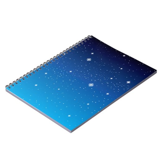 Deep Blue Starry Night Sky Notizblock (Linke Seite)