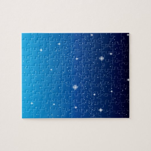 Deep Blue Starry Night Sky Puzzle (Horizontal)