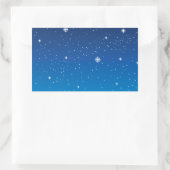 Deep Blue Starry Night Sky Rechteckiger Aufkleber (Tasche)
