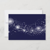 Deep Blue Starry Night Sky RSVP Karte (Rückseite)