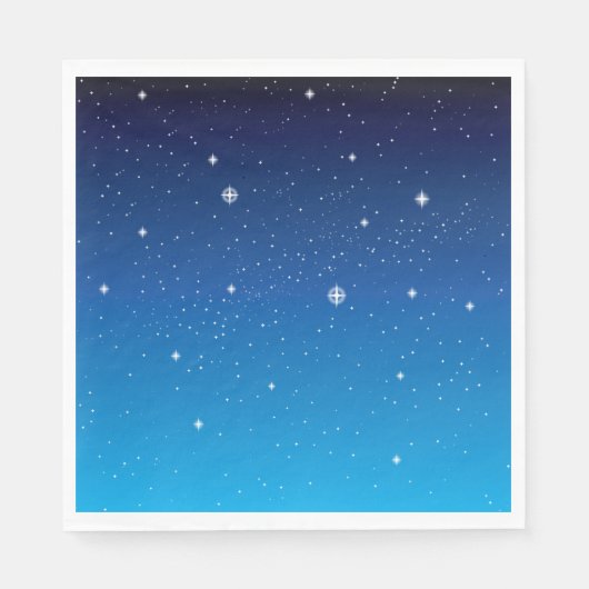 Deep Blue Starry Night Sky Serviette (Vorderseite)