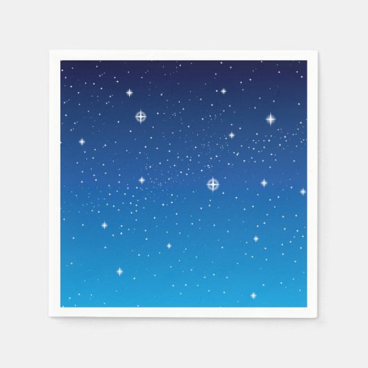 Deep Blue Starry Night Sky Serviette (Vorderseite)