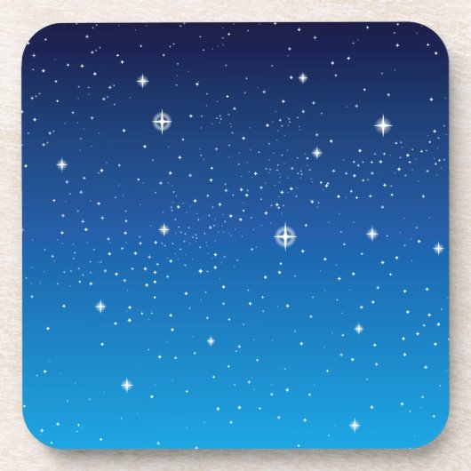 Deep Blue Starry Night Sky Untersetzer (Vorderseite)