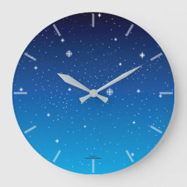 Deep Blue Starry Sky Clock Große Wanduhr