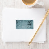 Deep Blue Steampunk Bird Cage Address Labels Adressaufkleber (Insitu)