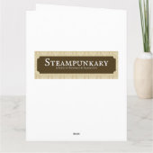 Deep Blue Steampunk Bird Cage Big Grußkarte Karte (Rückseite)