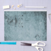 Deep Blue Steampunk Bird Cage gestört Seidenpapier (Handwerk)