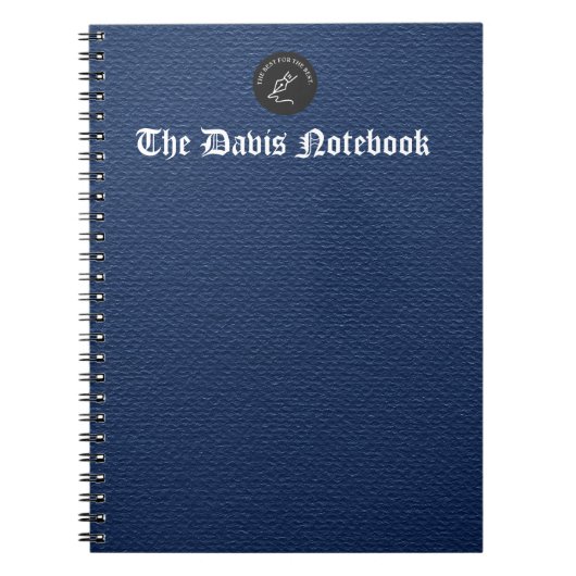 Deep Blue Textured Minimalistisch Background Notizblock (Vorderseite)