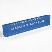 Deep Blue Trendig Modern Professionell Namensplakette