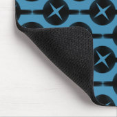 Deep Blue Uncommon Circles Mousepad (Ecke)