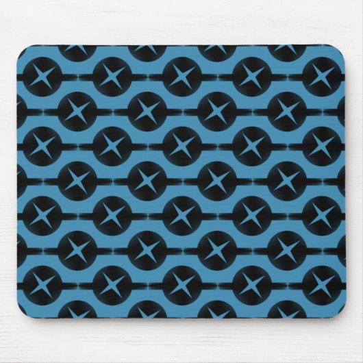 Deep Blue Uncommon Circles Mousepad (Vorne)