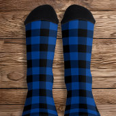 Deep Blue und Black Buffalo Kariert Socken