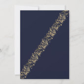 Deep Blue und Champagne Einladung (Rückseite)