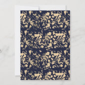 Deep Blue und Champagne Hochzeitsessen Probe (Rückseite)