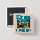 Deep Blue und Gefühl Fine Mermaid und Dolphin Button (Vorne & Hinten)