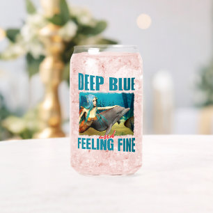 Deep Blue und Gefühl Fine Mermaid und Dolphin Dosenglas