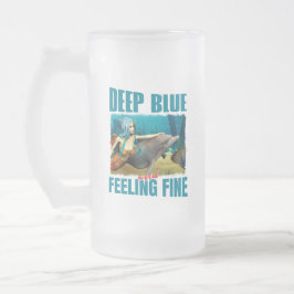 Deep Blue und Gefühl Fine Mermaid und Dolphin Mattglas Bierglas