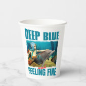 Deep Blue und Gefühl Fine Mermaid und Dolphin Pappbecher (Vorderseite)