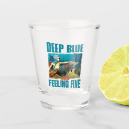 Deep Blue und Gefühl Fine Mermaid und Dolphin Schnapsglas