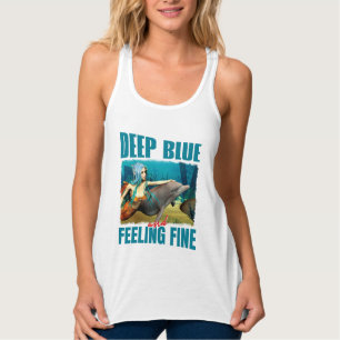 Deep Blue und Gefühl Fine Mermaid und Dolphin Tank Top
