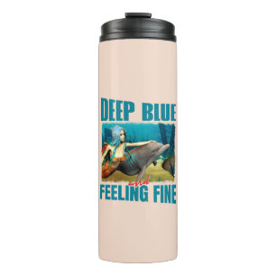 Deep Blue und Gefühl Fine Mermaid und Dolphin Thermosbecher