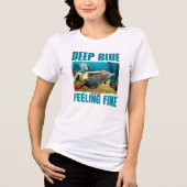 Deep Blue und Gefühl Fine Mermaid und Dolphin Tri-Blend Shirt (Vorderseite)