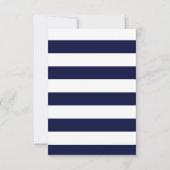 Deep Blue und Gold Floral Brautparty laden ein Einladung (Rückseite)