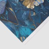 Deep Blue und Gold Floral Decoupage Seidenpapier (Ausschnitt)