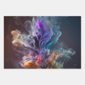 Deep Blue und Lila Abstrakte Kunstgiftung Geschenkpapier Set (Vorderseite 2)