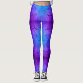 Deep Blue und Lila Stone Leggings (Vorderseite)