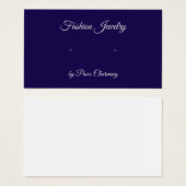Deep Blue und "Silver" Stuhl Earring Display Card (Vorne & Hinten)