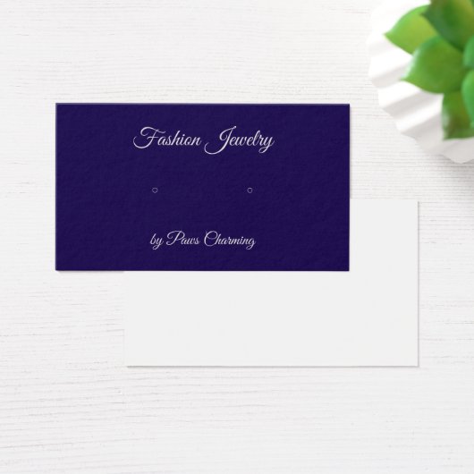 Deep Blue und "Silver" Stuhl Earring Display Card (Schreibtisch)
