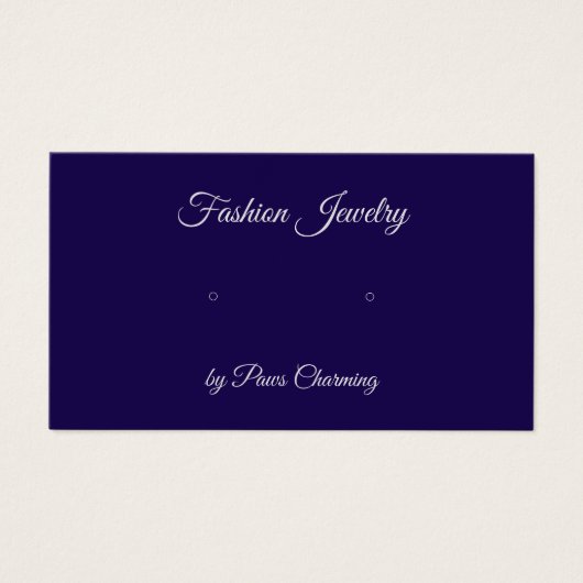 Deep Blue und "Silver" Stuhl Earring Display Card (Vorderseite)