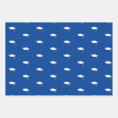 Deep Blue und White Abschluss gratulieren Geschenkpapier Set (Vorderseite 2)