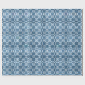 Deep Blue und White Japanisch Print Geschenkpapier (Flach)