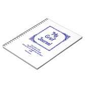 Deep Blue Verziert Corners Border Gkurze Journal Notizblock (Linke Seite)