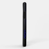 Deep Blue Verziert Damask Case-Mate iPhone Hülle (Hinten/Rechts)